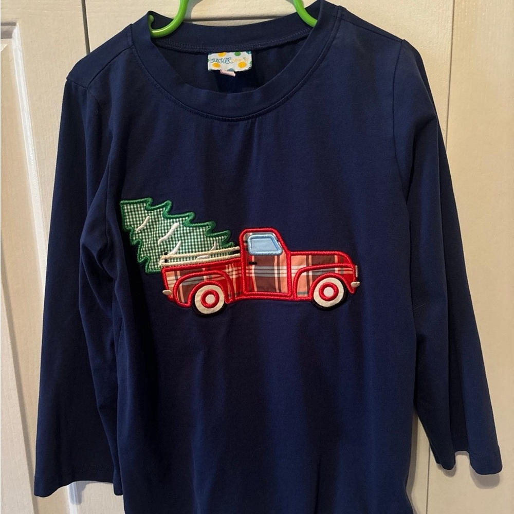 Boys Christmas tree and truck shirt- 6t